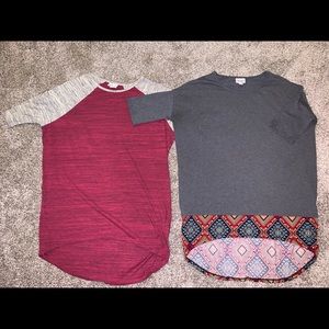2 Lularoe Irma tops, XXS